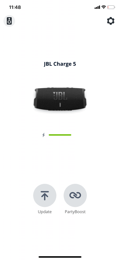 Aplikacja pokazuje również stan baterii