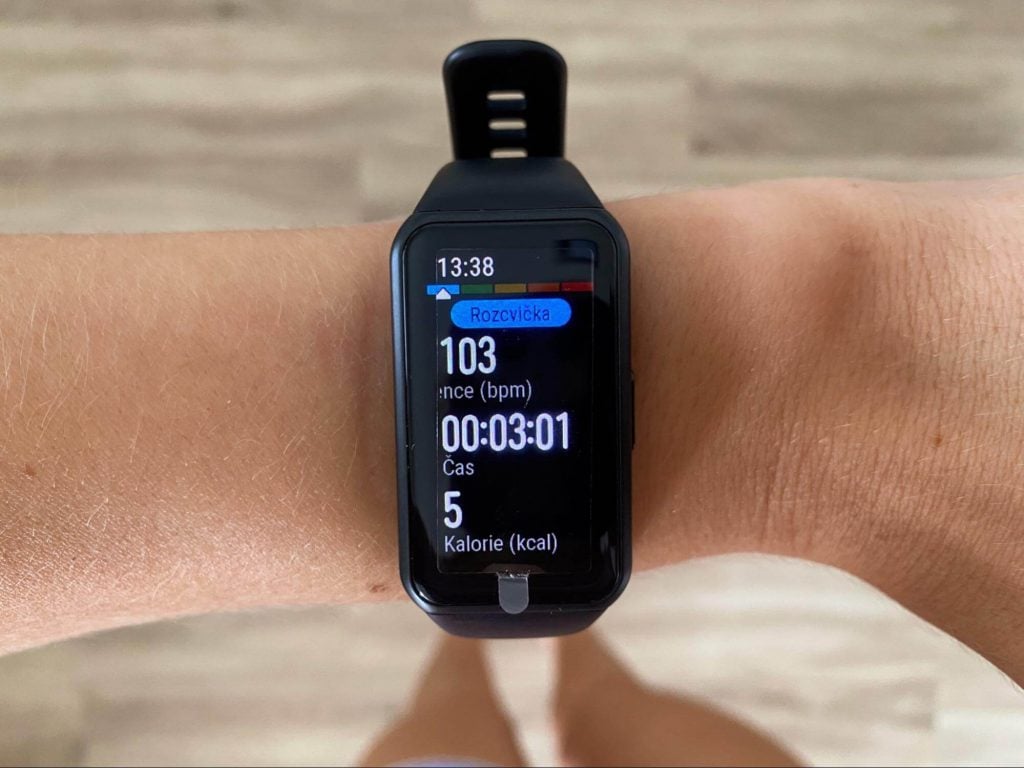 Wyświetlacz podczas ćwiczeń