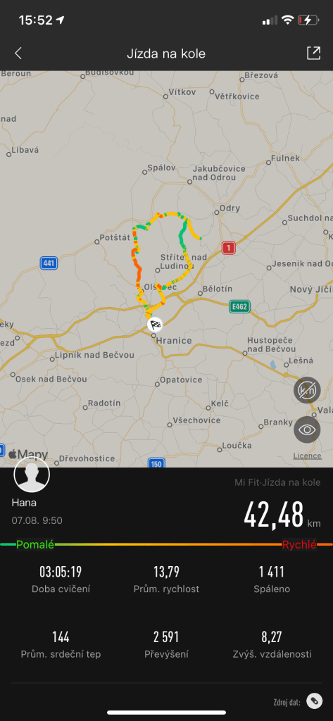 Rejestrowanie trasy podczas jazdy na rowerze