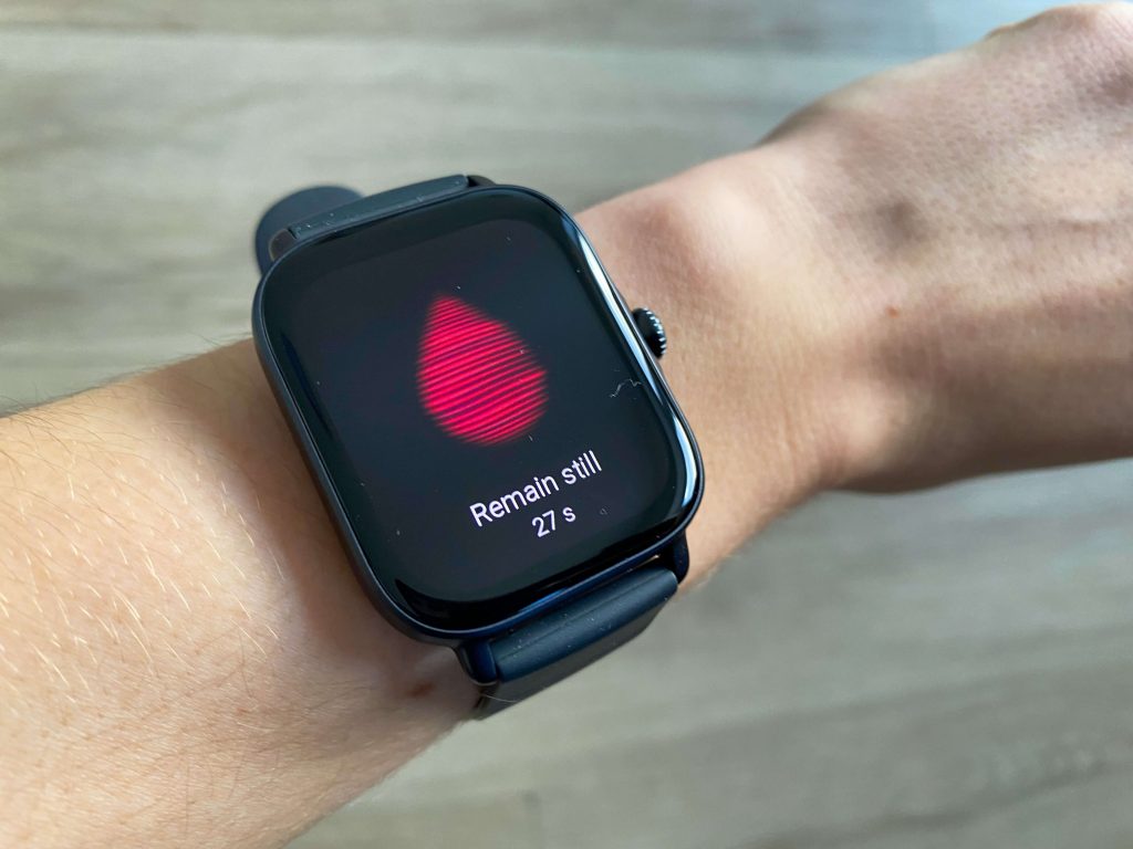 Pomiarowi towarzyszy przyjemna animacja