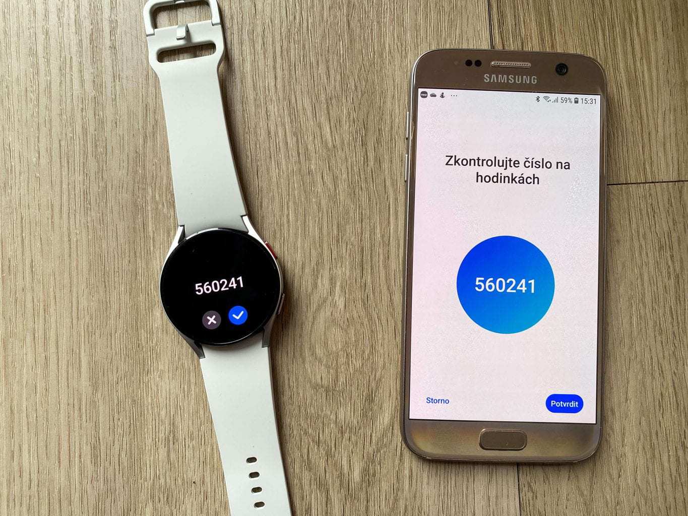 Podczas parowania należy wszystko potwierdzić