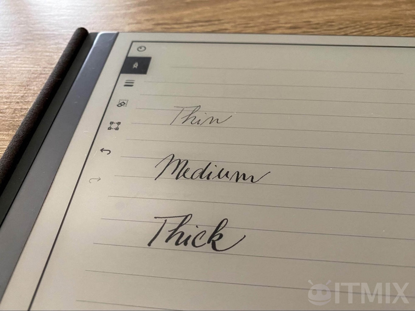 Można ustawić różne grubości pióra