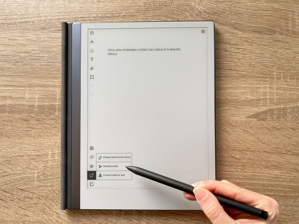 Notatki można wysyłać pocztą elektroniczną