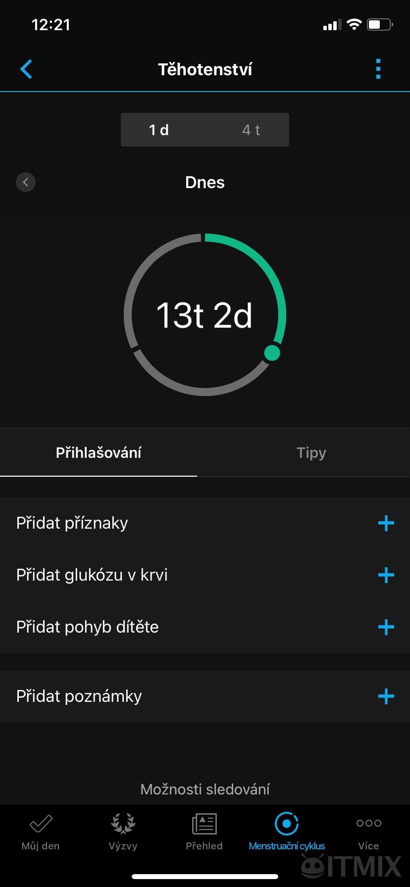 Śledzenie ciąży/cyklu menstruacyjnego