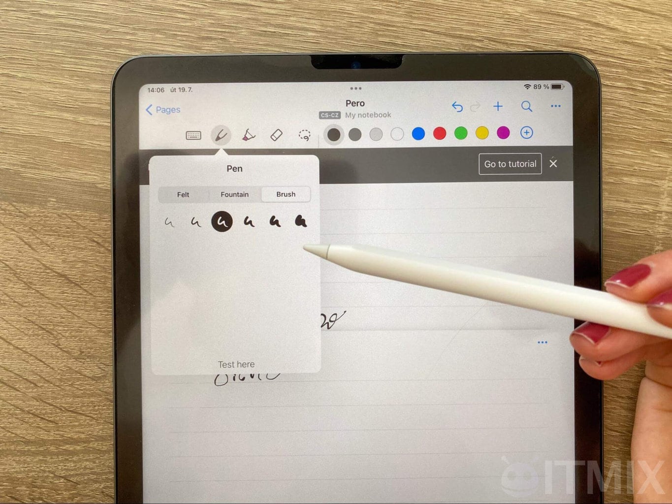 Można ustawić różne grubości pióra