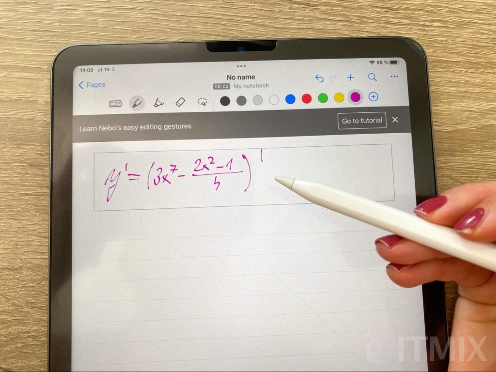 Odręczne równanie matematyczne