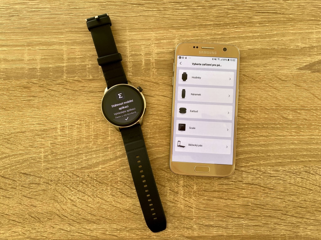 W aplikacji wybierz opcję, że zakupiono zegarek