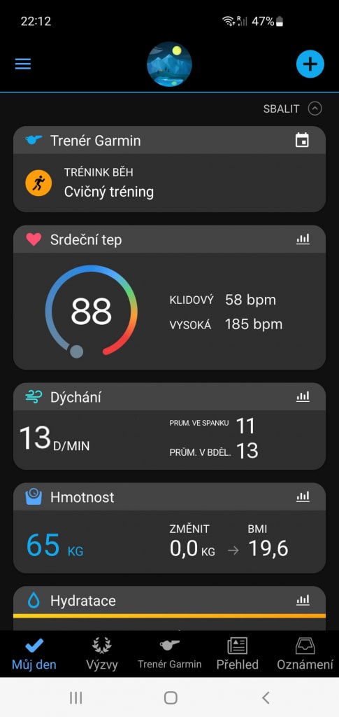 Aplikacja Garmin Connect jest bardzo bogata w informacje