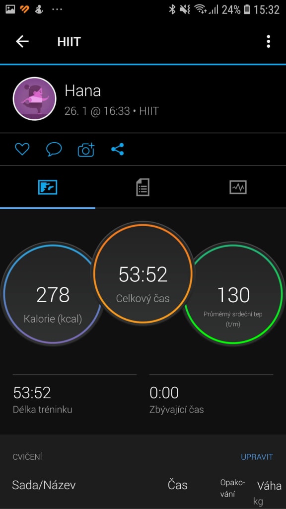 Statystyki związane z ćwiczeniami