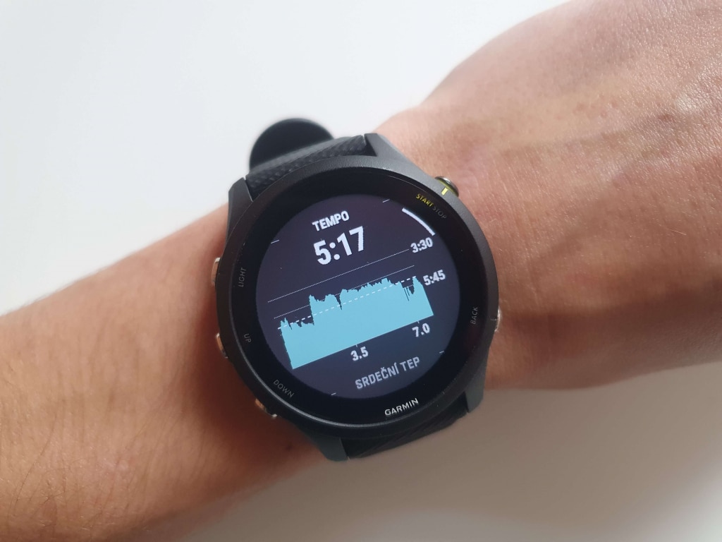 Zapis pokazuje ewolucję pomiarów wyjściowych