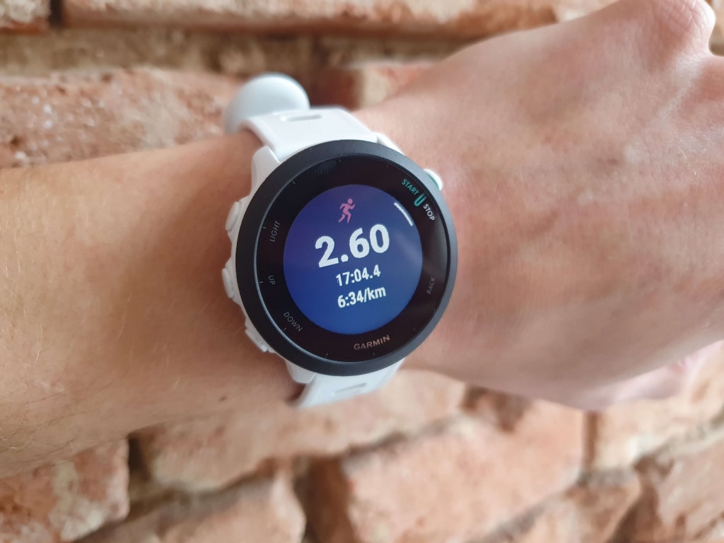 Dziennik po zakończeniu aktywności jest dość krótki