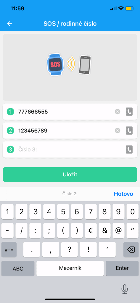 Ustawienia przycisku SOS