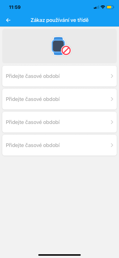 Ustawienie zakazu korzystania z urządzenia w klasie