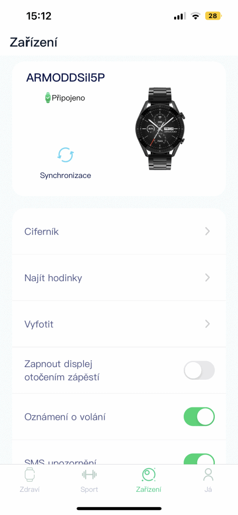 W aplikacji można dokonywać ustawień