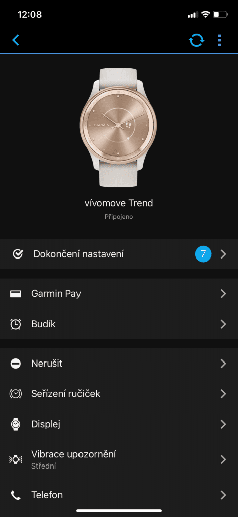 Ustawienia smartwatcha