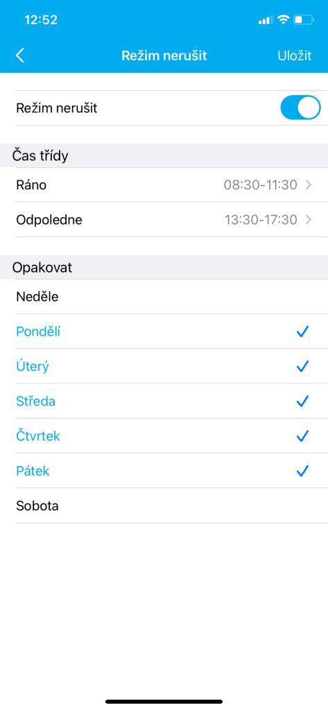 Ustawienia Nie przeszkadzać