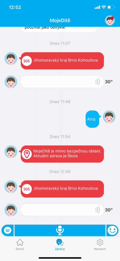 Rodzice komunikują się za pośrednictwem aplikacji