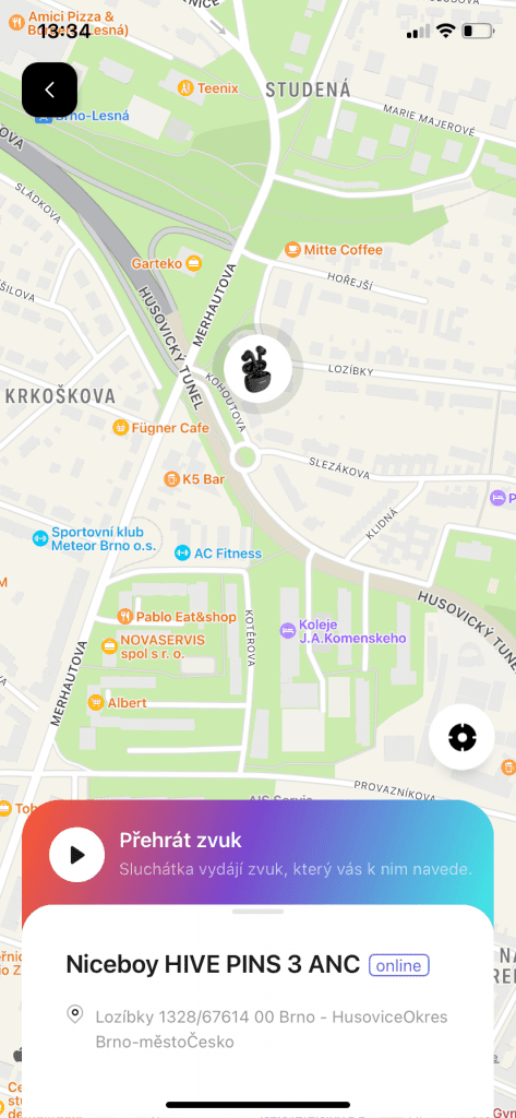 Funkcja znajdowania słuchawek