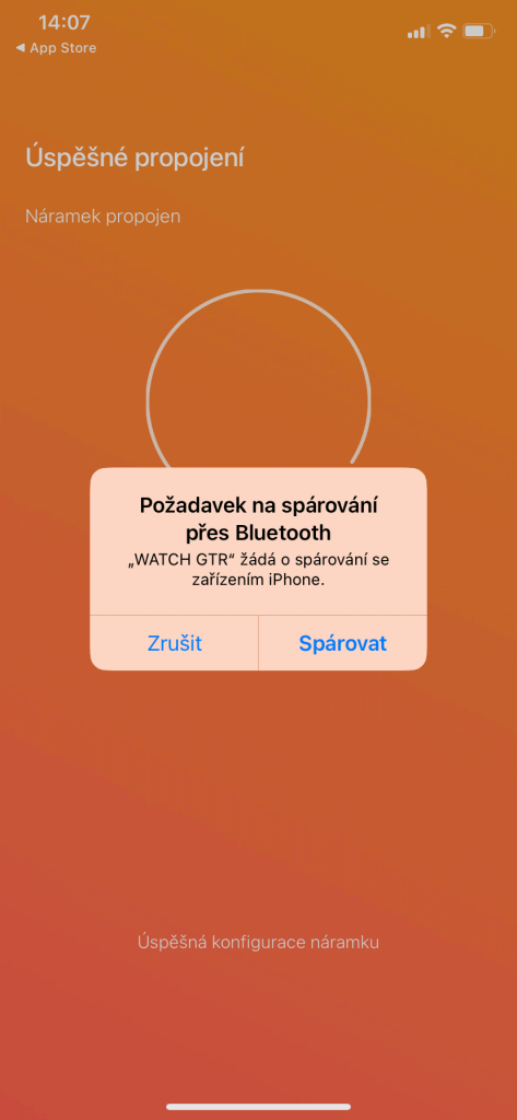 Potwierdź parowanie zegarka i telefonu