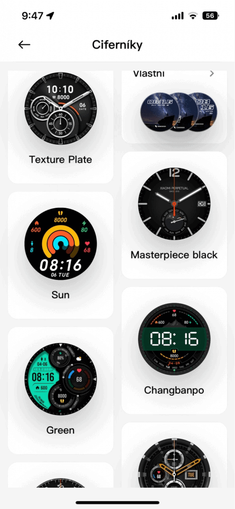 Znajdziesz również ponad 100 tarcz zegarka