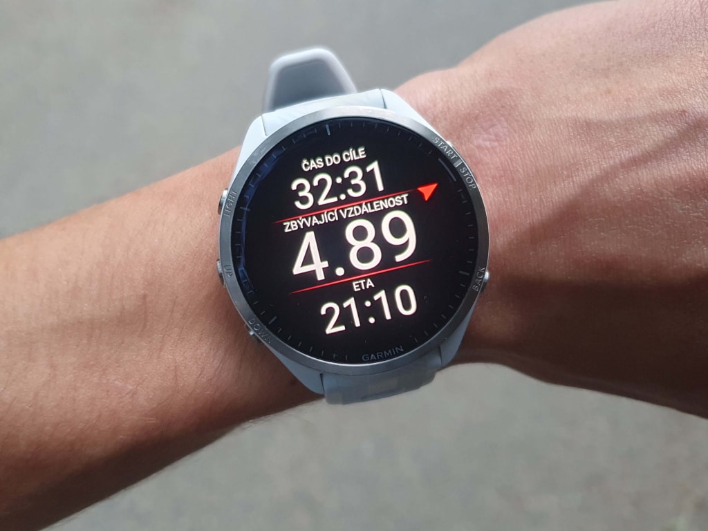 Wśród danych znajdziesz również czas dotarcia do celu (ETA)