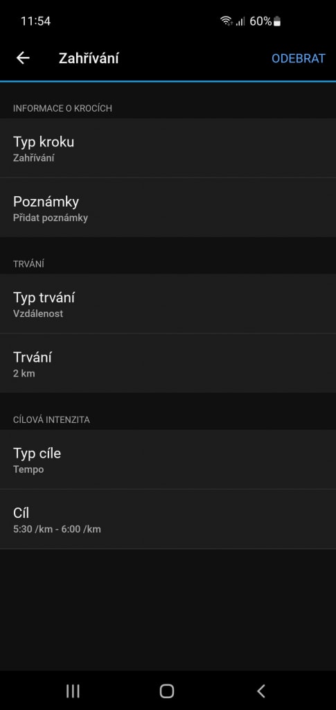 W aplikacji Garmin Connect można szczegółowo zaplanować cały trening