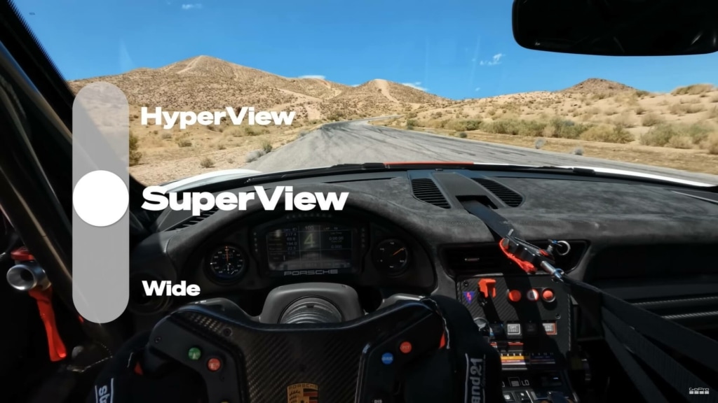 Scena w przypadku super szerokiego pola widzenia