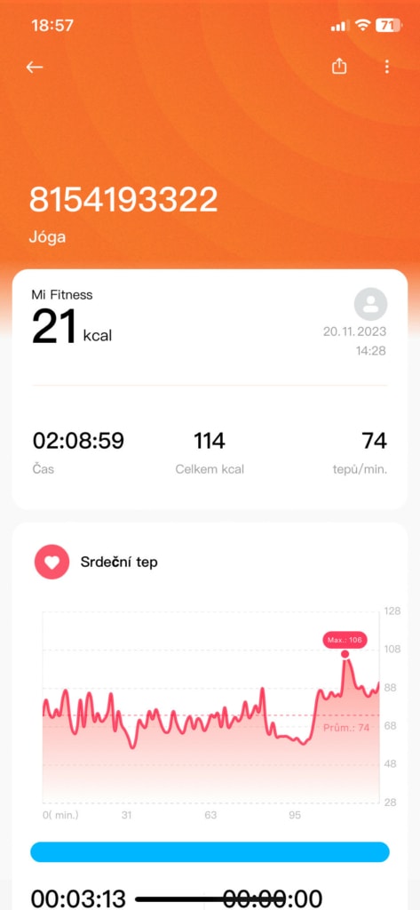 Dane dotyczące aktywności fizycznej