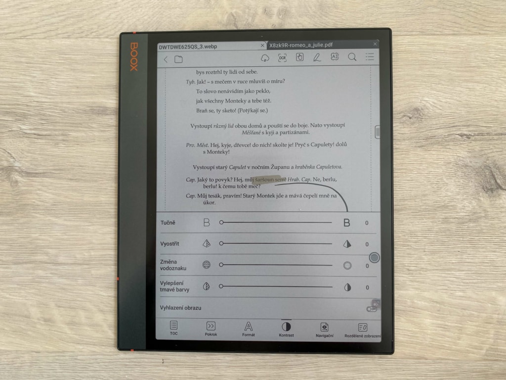 Wyświetlany tekst można edytować