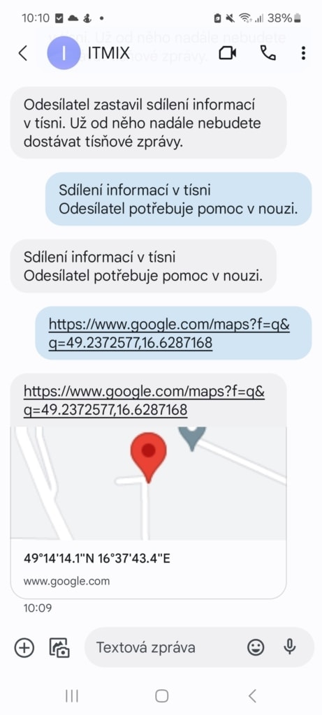 Wyślij wiadomość ze swoją lokalizacją