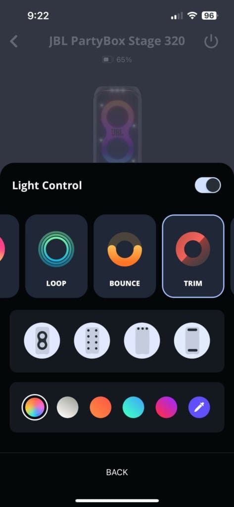 Sterowanie efektami świetlnymi