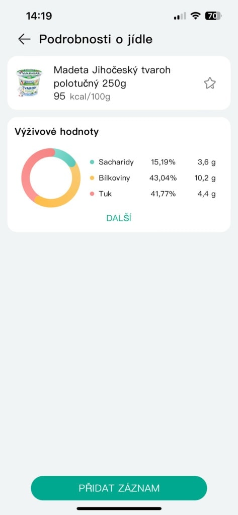 Łatwe przesyłanie poszczególnych posiłków
