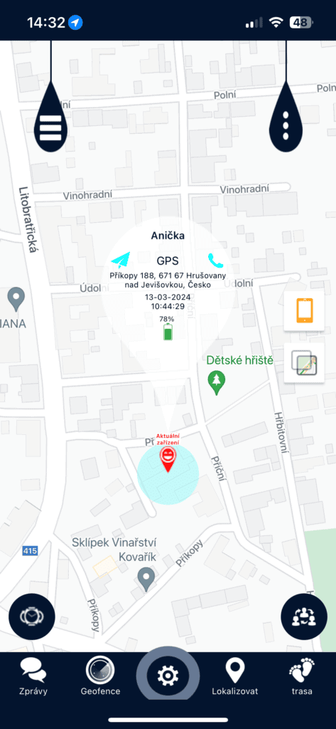 Śledzenie bieżącej lokalizacji