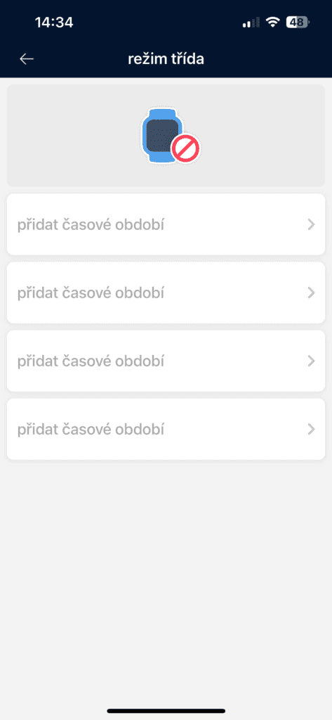 Ustawianie zakazu korzystania z zegarka