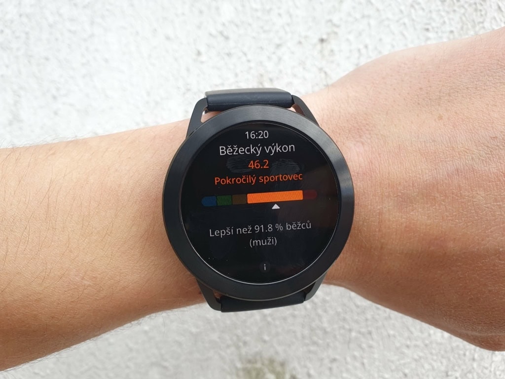 Wydajność biegania jest porównywana z resztą użytkowników