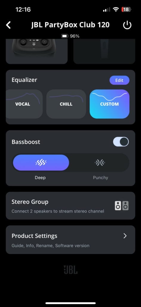 Funkcja podbicia basów