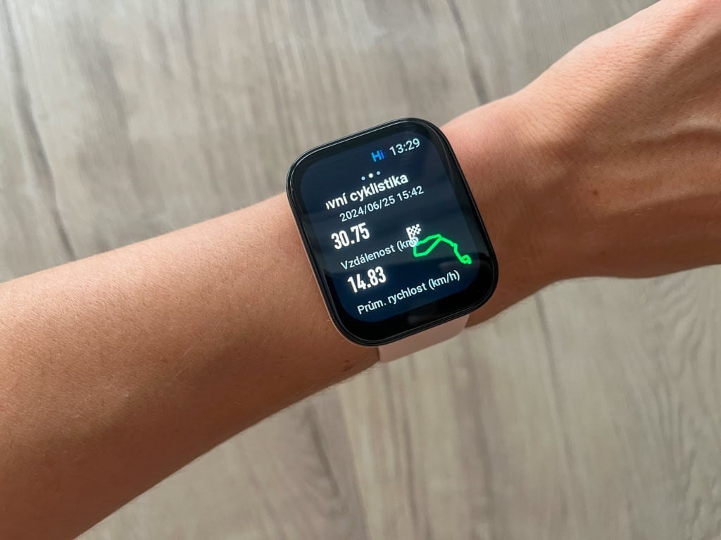 Zapis jazdy na rowerze