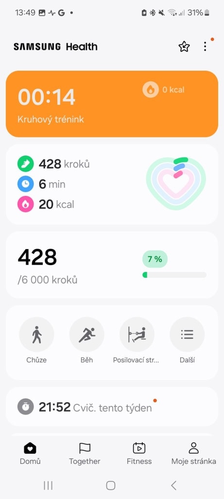 Aplikacja Samsung Health