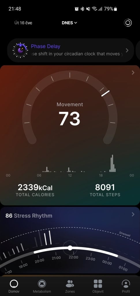 Bieżąca faza jest również dostępna na karcie Strona główna