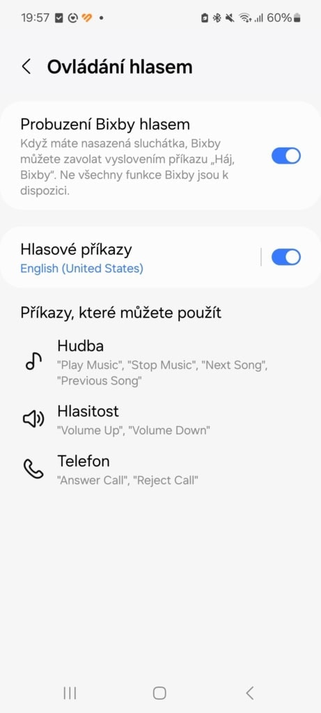 Nie zapomnij włączyć poleceń głosowych
