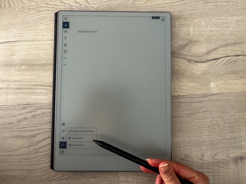 Notatkę można wysłać pocztą elektroniczną