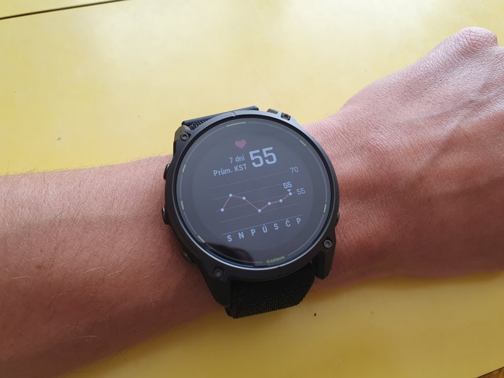 Zegarek liczy tętno spoczynkowe