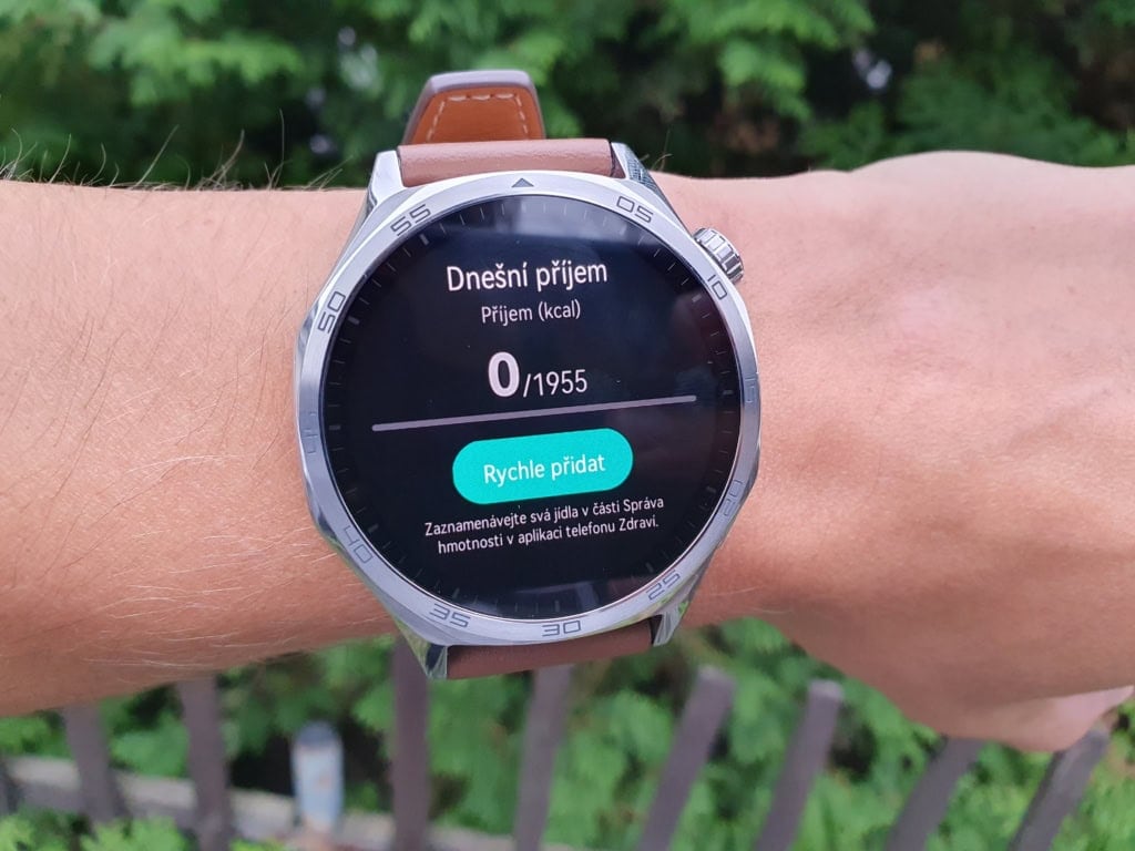 Na zegarku można wprowadzać ilość spożywanych kalorii