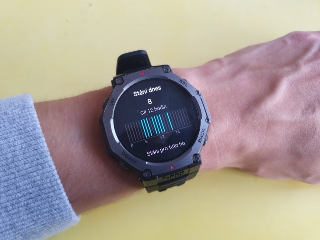 Zegarek wyświetla monit o wstanie podczas bezczynności