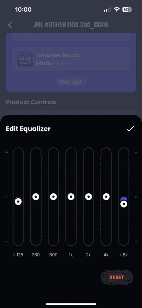 Ustawienia equalizera
