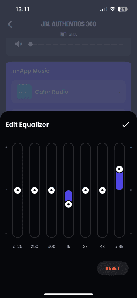 Ustawienia korektora dźwięku