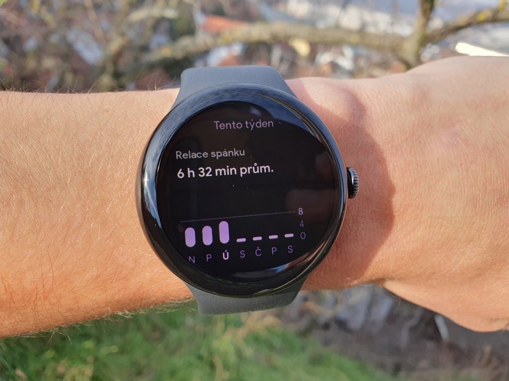 Nie zabrakło również wykresu snu z całego tygodnia