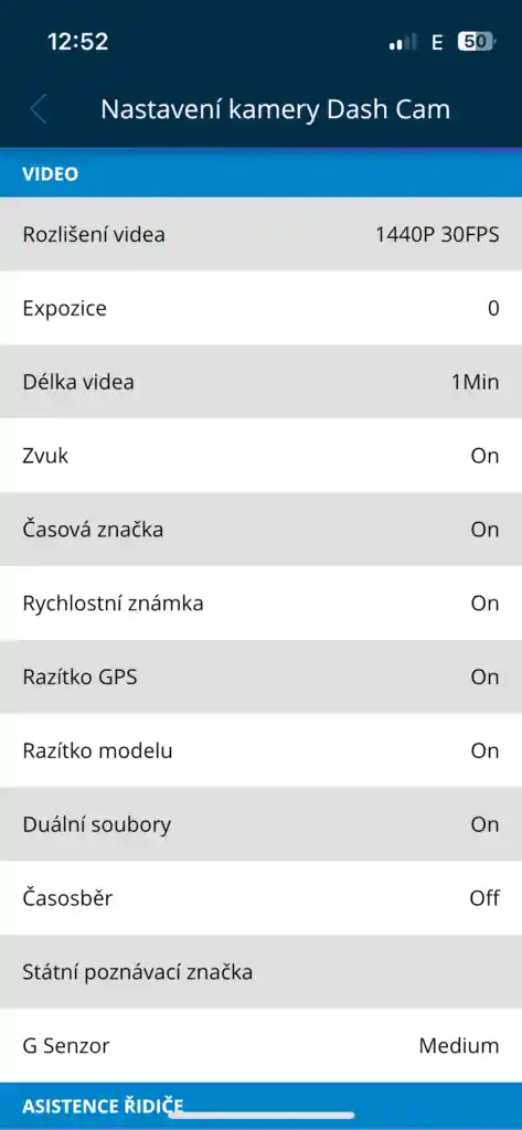 Uzupełnienie ustawień parametrów w aplikacji.