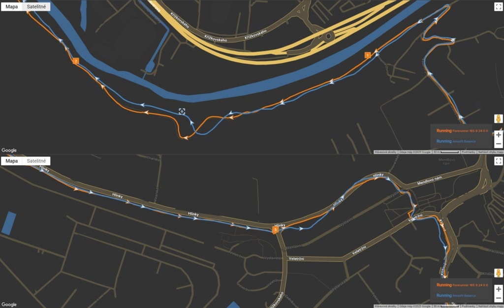 Porównanie GPS z Garmin Forerunner 165
