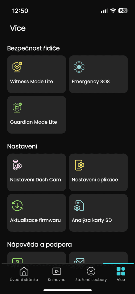 Aplikacja jest przejrzysta i należy do najlepszych wśród obecnych kamer samochodowych.